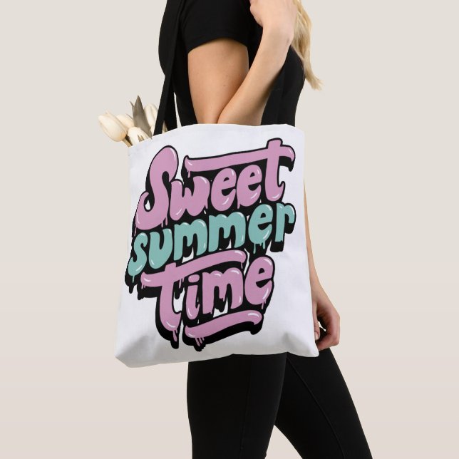 Retro Sött Sommarnöje Tygkasse (Närbild)