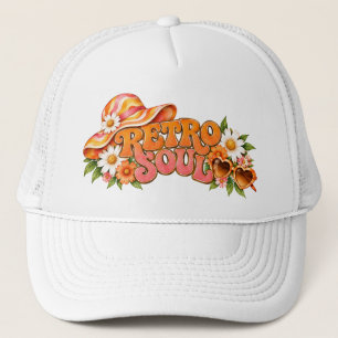 Retro Soul 1970-tals blomsterdesign Keps