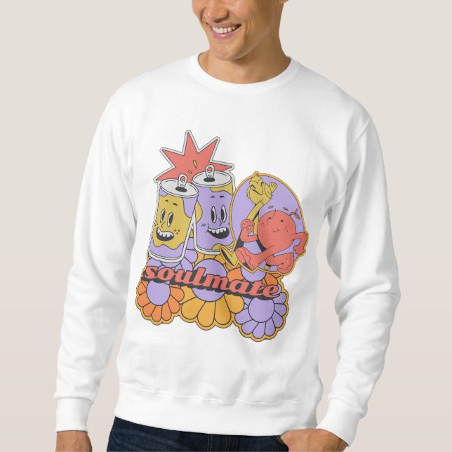 Retro-soulmate 80s lång ärmad tröja (Framsida)