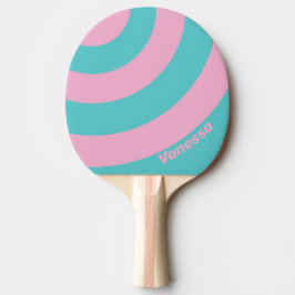 Retro South Beach Circle Stripe med namn Pingisracket
