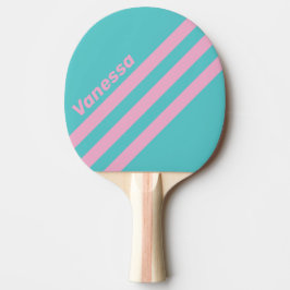 Retro South Beach diagonala ränder med namn Pingisracket