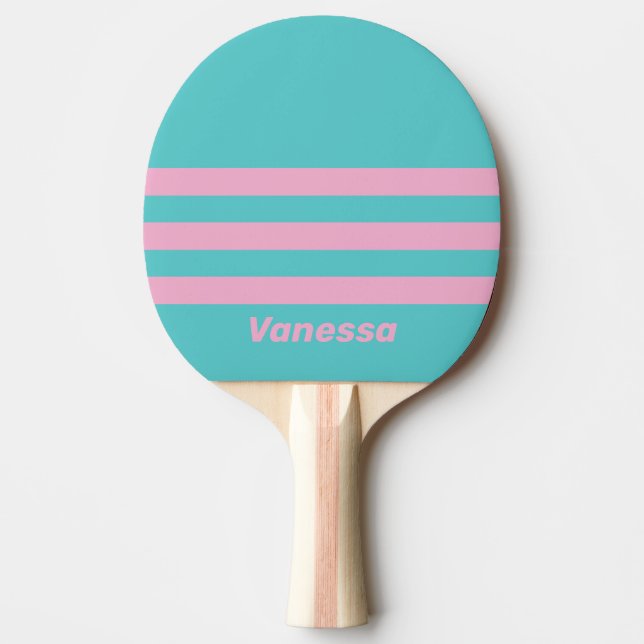 Retro South Beach tvärgående randig med namn Pingisracket (Framsidan)