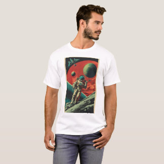 Retro Space Äventyr T-Shirt - Vintage SCSI-Fi Ast