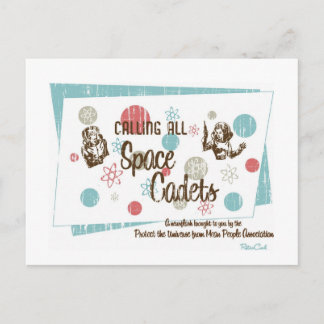 Retro 'Space Cadets' vykort
