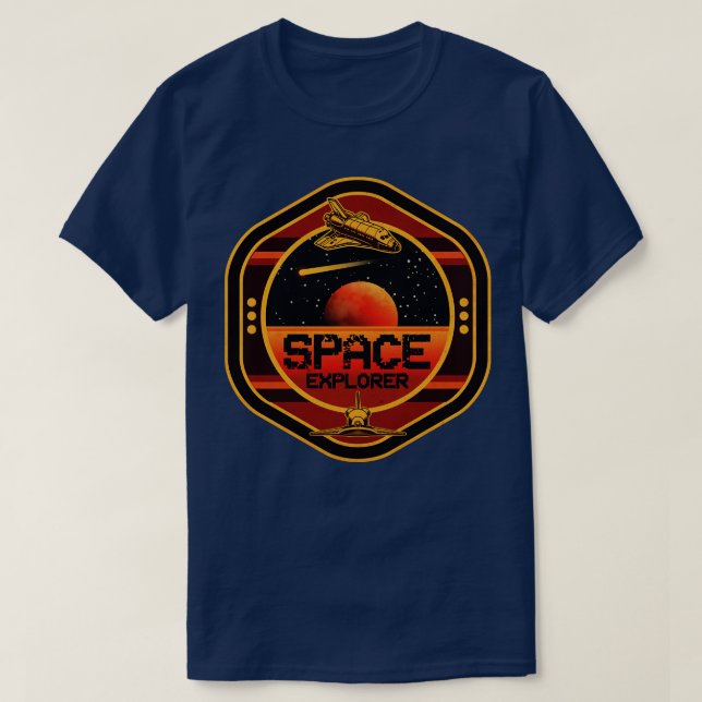 Retro Space Explorer T Shirt (Design framsida)
