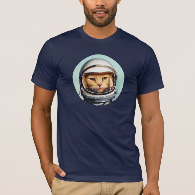 Retro Space-katt T-shirt (Framsida)