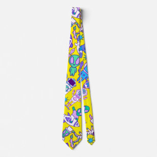 Retro space mönster B Gult BG Slips