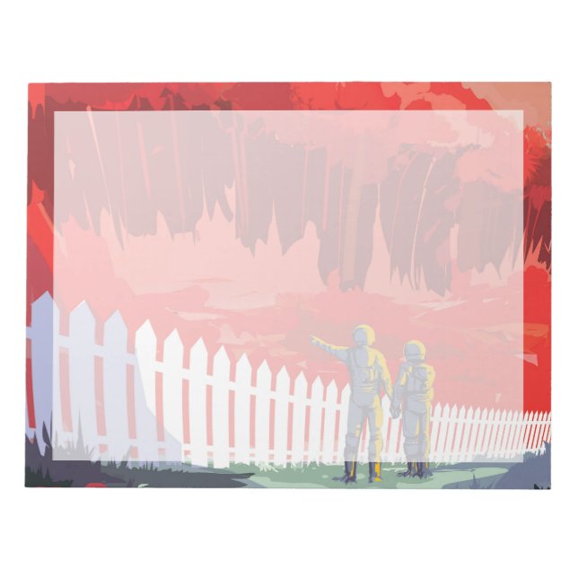 Retro Space Poster av Kepler-186f. Anteckningsblock (Framsida)