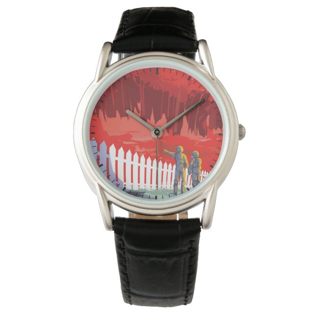 Retro Space Poster av Kepler-186f. Armbandsur (Framsida)