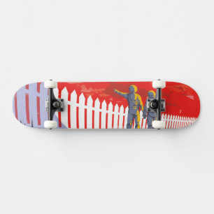 Retro Space Poster av Kepler-186f. Mini Skateboard Bräda 18,5 Cm