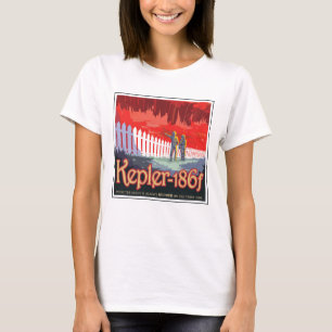 Retro Space Poster av Kepler-186f. T Shirt
