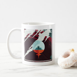 Retro Space Poster-Cassini Uppdrag till mättnad Kaffemugg