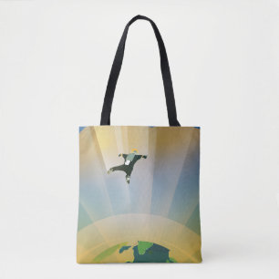 Retro Space Poster en Toppens grovhet Tygkasse