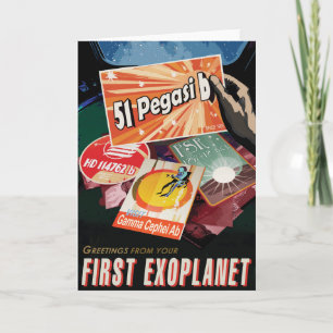 Retro Space Poster-Exoplanet Discovery 51 Pegasi B Kort