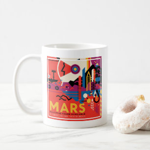 Retro Space Poster - Mars Exploration Program. Kaffemugg