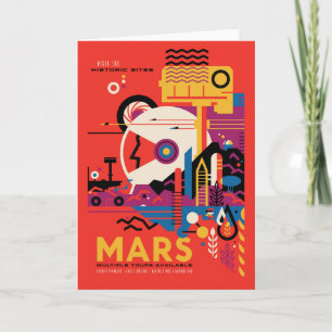 Retro Space Poster - Mars Exploration Program. Kort
