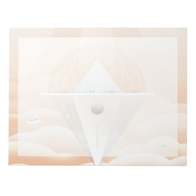 Retro Space Poster-observatoriet i solsystemet Anteckningsblock (Framsida)