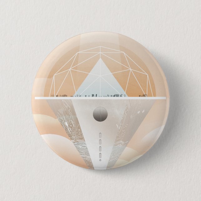 Retro Space Poster-observatoriet i solsystemet Knapp (Framsida)