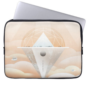 Retro Space Poster-observatoriet i solsystemet Laptop Fodral