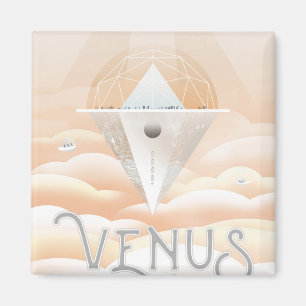 Retro Space Poster-observatoriet i solsystemet Magnet