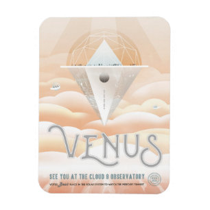 Retro Space Poster-observatoriet i solsystemet Magnet