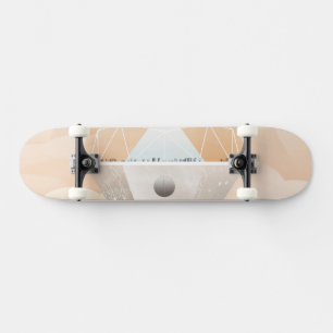 Retro Space Poster-observatoriet i solsystemet Mini Skateboard Bräda 18,5 Cm