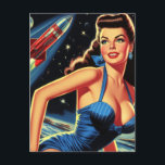 Retro Space-stift Vykort<br><div class="desc">Retro Space-stift</div>
