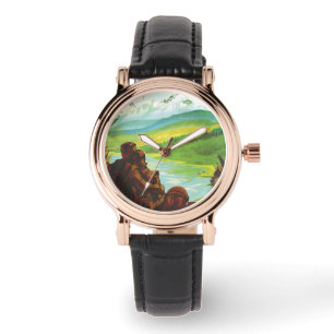 Retro Space Travel Poster-An Earth Science Uppdrag Armbandsur