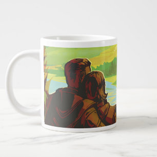 Retro Space Travel Poster-An Earth Science Uppdrag Jumbo Mugg