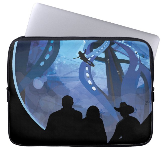 Retro Space Travel Poster-Jupiters Måne Europa. Laptop Fodral (Framsidan)