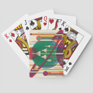 Retro Space Travel Poster - Solar System Grand Tou Casinokort