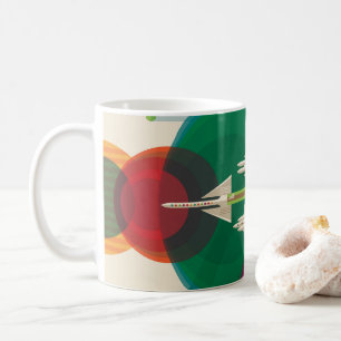 Retro Space Travel Poster - Solar System Grand Tou Kaffemugg