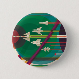 Retro Space Travel Poster - Solar System Grand Tou Knapp