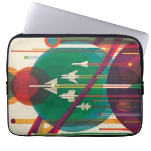 Retro Space Travel Poster - Solar System Grand Tou Laptop Fodral