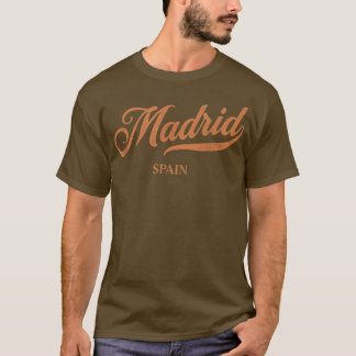 Retro Spain CityVintage Madrid T Shirt