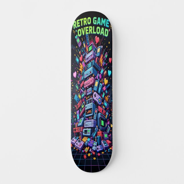 Retro Spame Overload Edition 1 Mini Skateboard Bräda 18,5 Cm (Framsida)