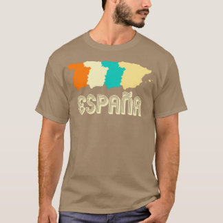 Retro Spanien Karta T Shirt