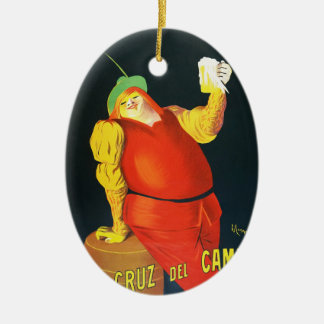 Retro spansk ölreklam Hem Bar Väggdekor Julgransprydnad Keramik