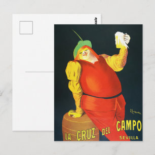 Retro spansk ölreklam Hem Bar Väggdekor Vykort
