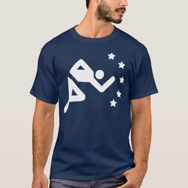 Retro spåra stjärnan t-shirt (Framsida)
