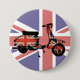 Retro sparkcykel riden ut facklig jackdesign knapp