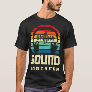 Retro Speakers Music Audio Engineering Ljud Engin T Shirt