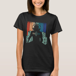 Retro Speakers Music Audio Engineering Ljud Engin T Shirt