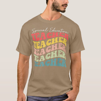 Retro Special Education Teacher Appreciation Back  T Shirt