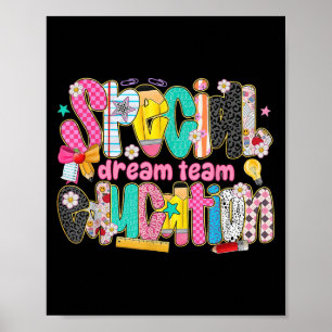 Retro specialpedagogiska drömteamets drömteam poster