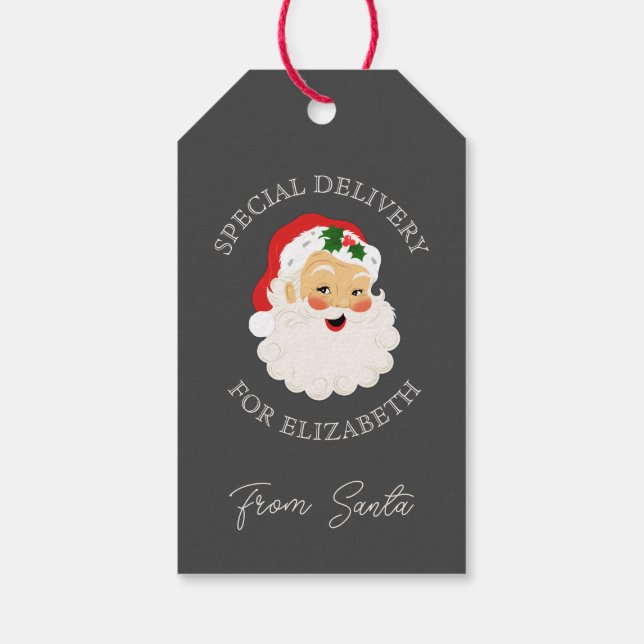 Retro, Speciell julleverans från Jultomten Presentetikett (Baksidan)