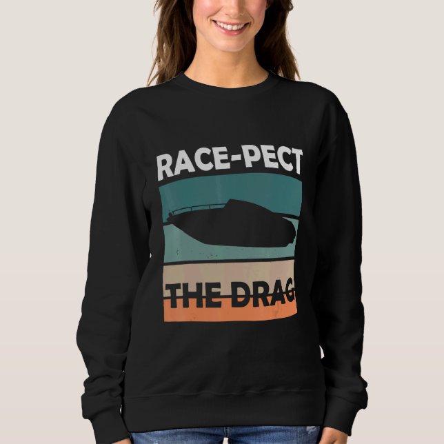 Retro Speedboat Racing Drag Boat Racer Drag Boat R T Shirt (Framsida)