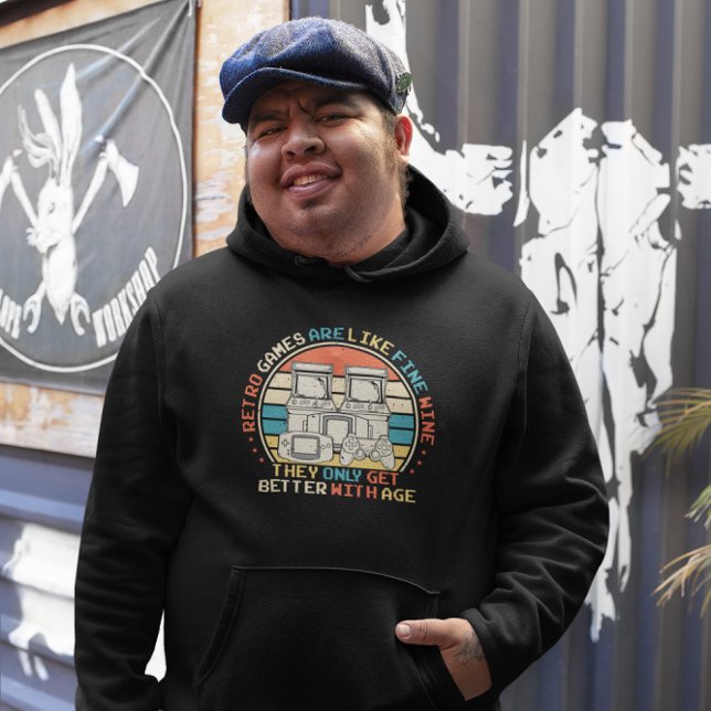 Retro-spel åldern som Bra Vin - videospel Hoodie (Skapare uppladdad)
