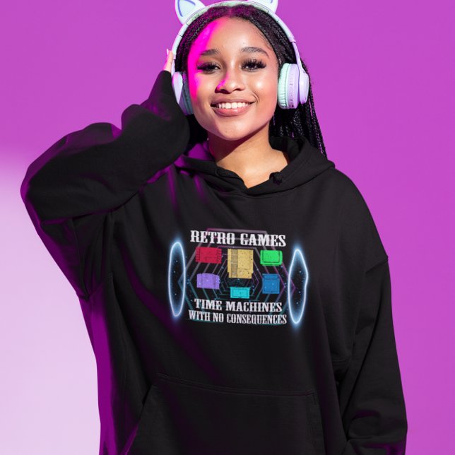 Retro-spel är som Time Maskiner Hoodie (Skapare uppladdad)