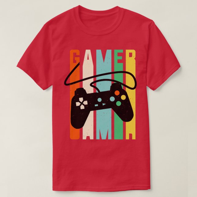 Retro-spel för konsolstyrenhet t shirt (Design framsida)
